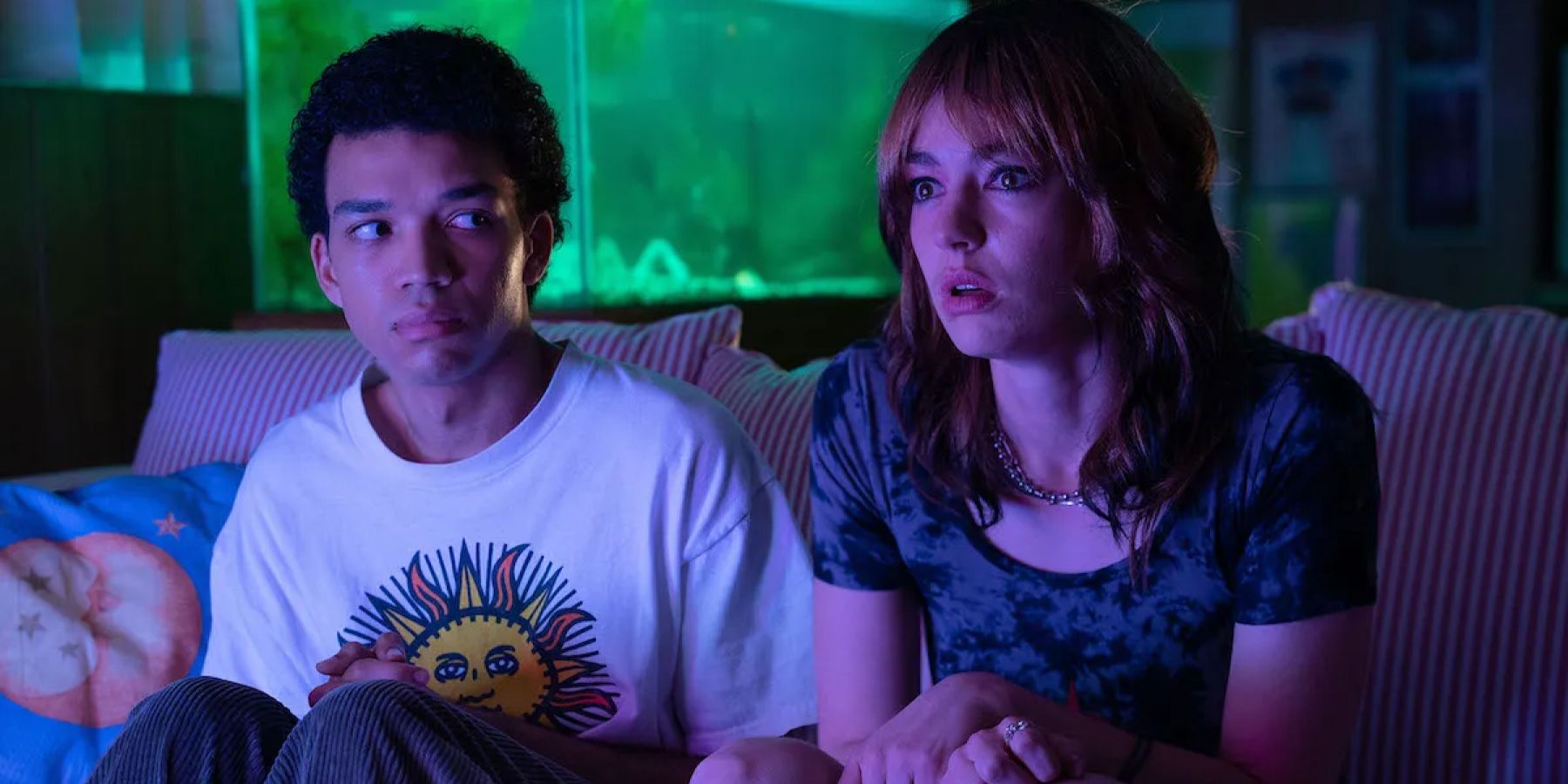 Justin Owen and Brigette Lundy-Paine in I Saw The TV Glow