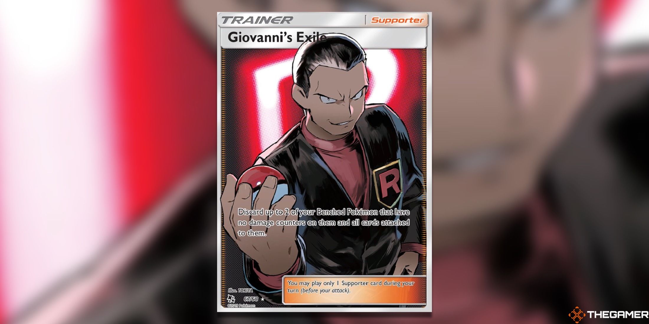 The Hidden Fates Giovanni's Exile from the Pokemon TCG.