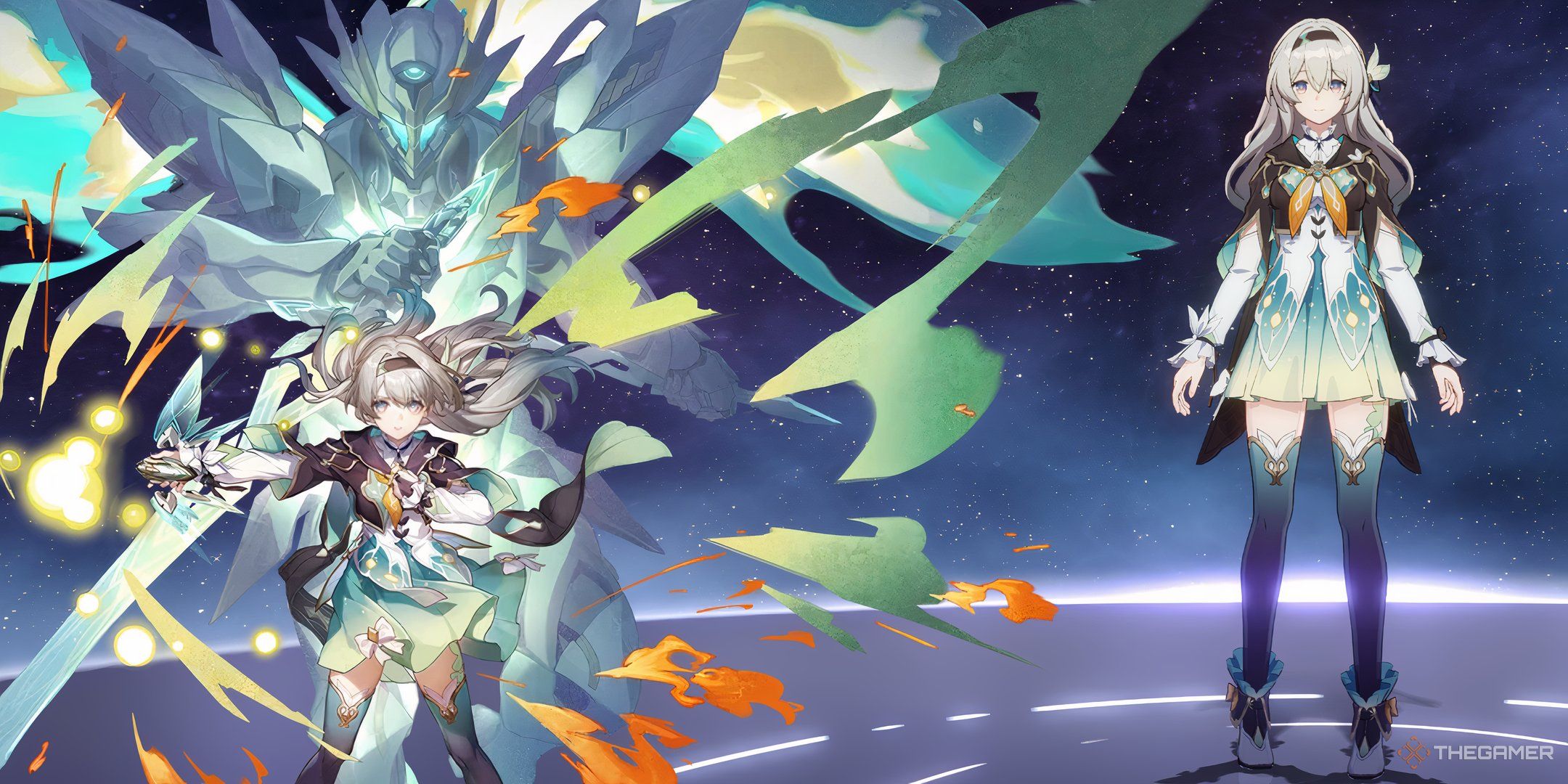 Firefly splash art over the character in the Honkai Star Rail game menu.