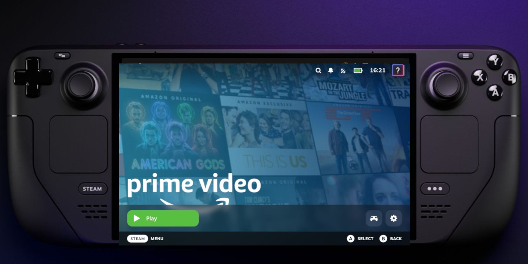 Prime Video on the Steam deck