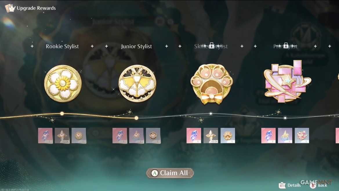 upgrade rewards ranking stylists infinity nikki