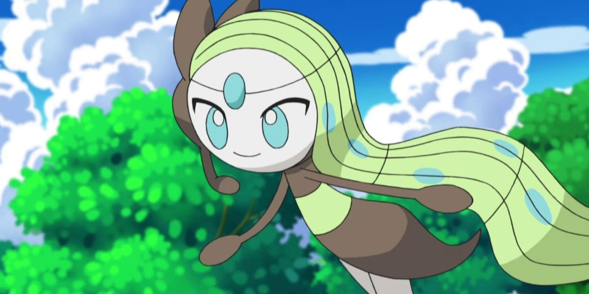 Meloetta floating in the air