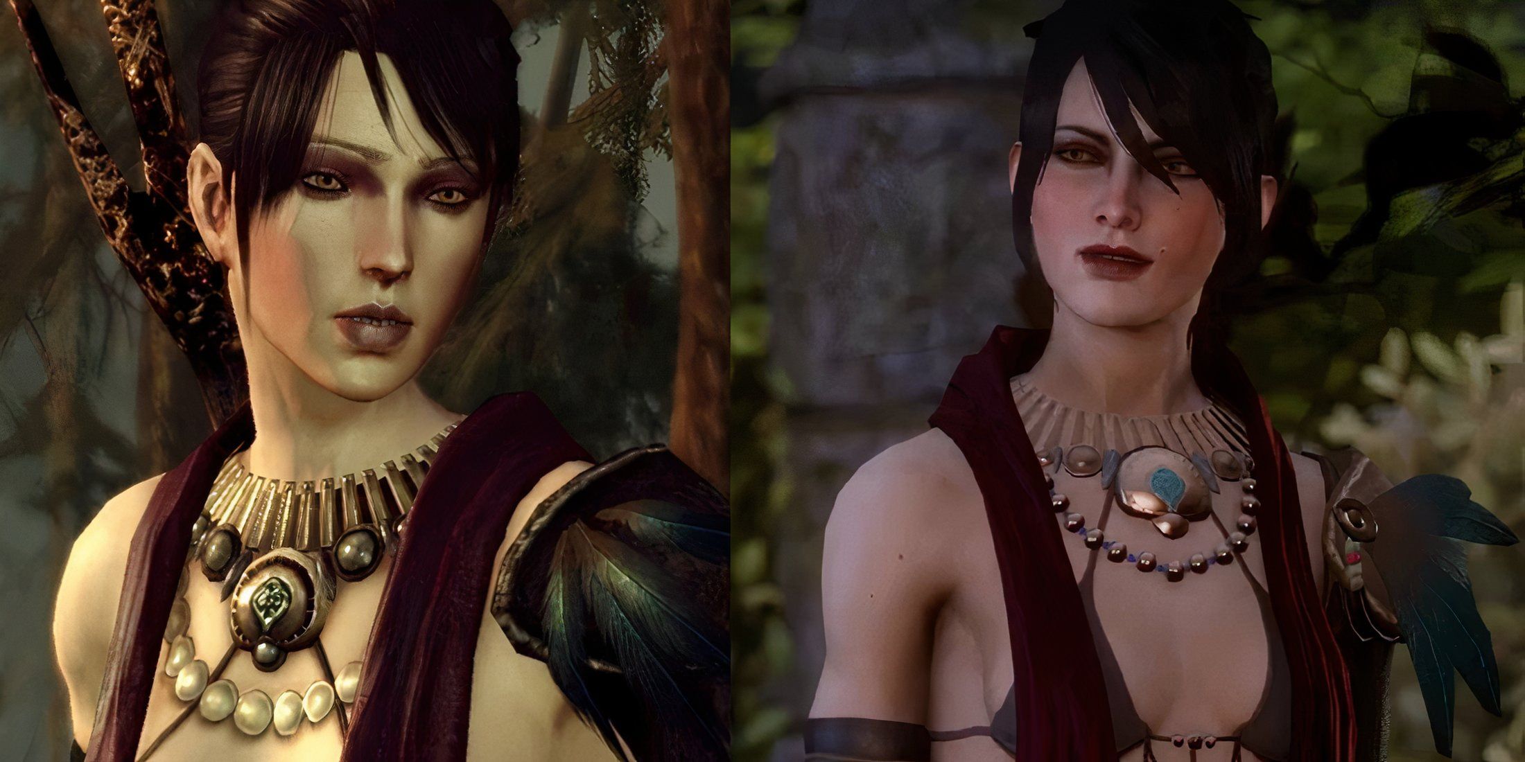 Dragon Age Morrigan split image