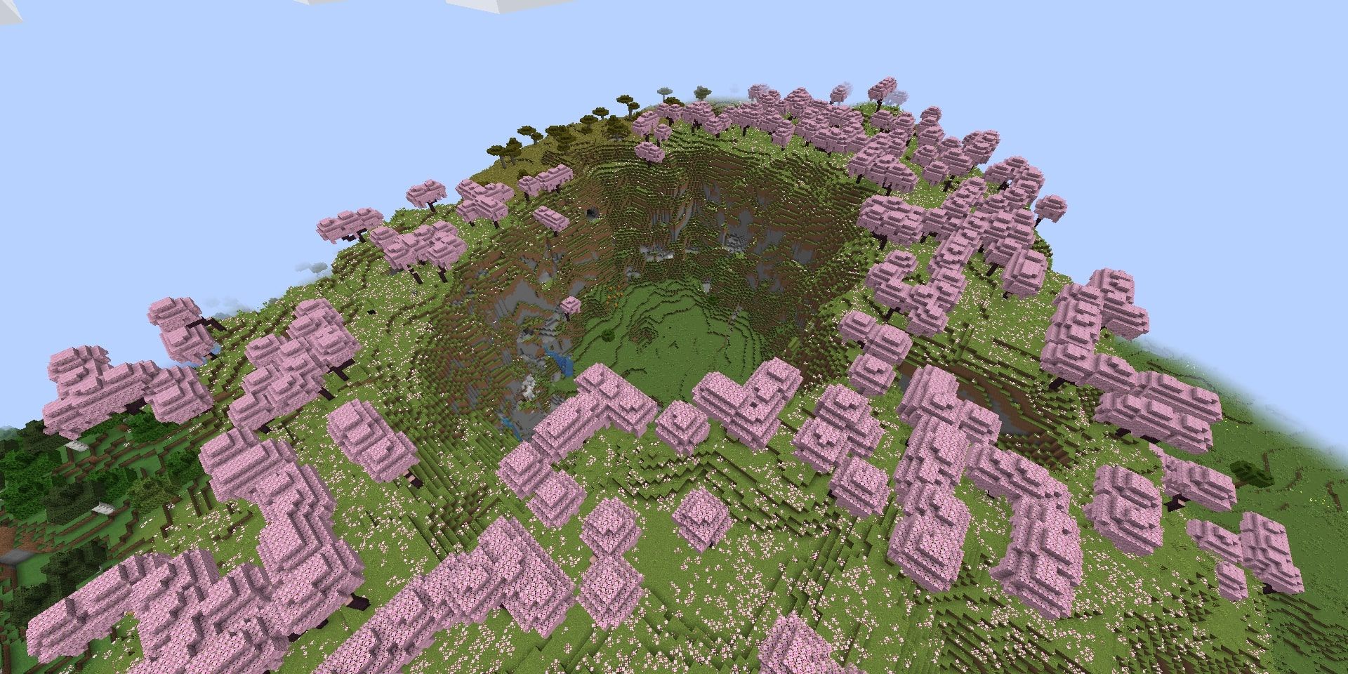 Cherry Blossom Crater minecraft