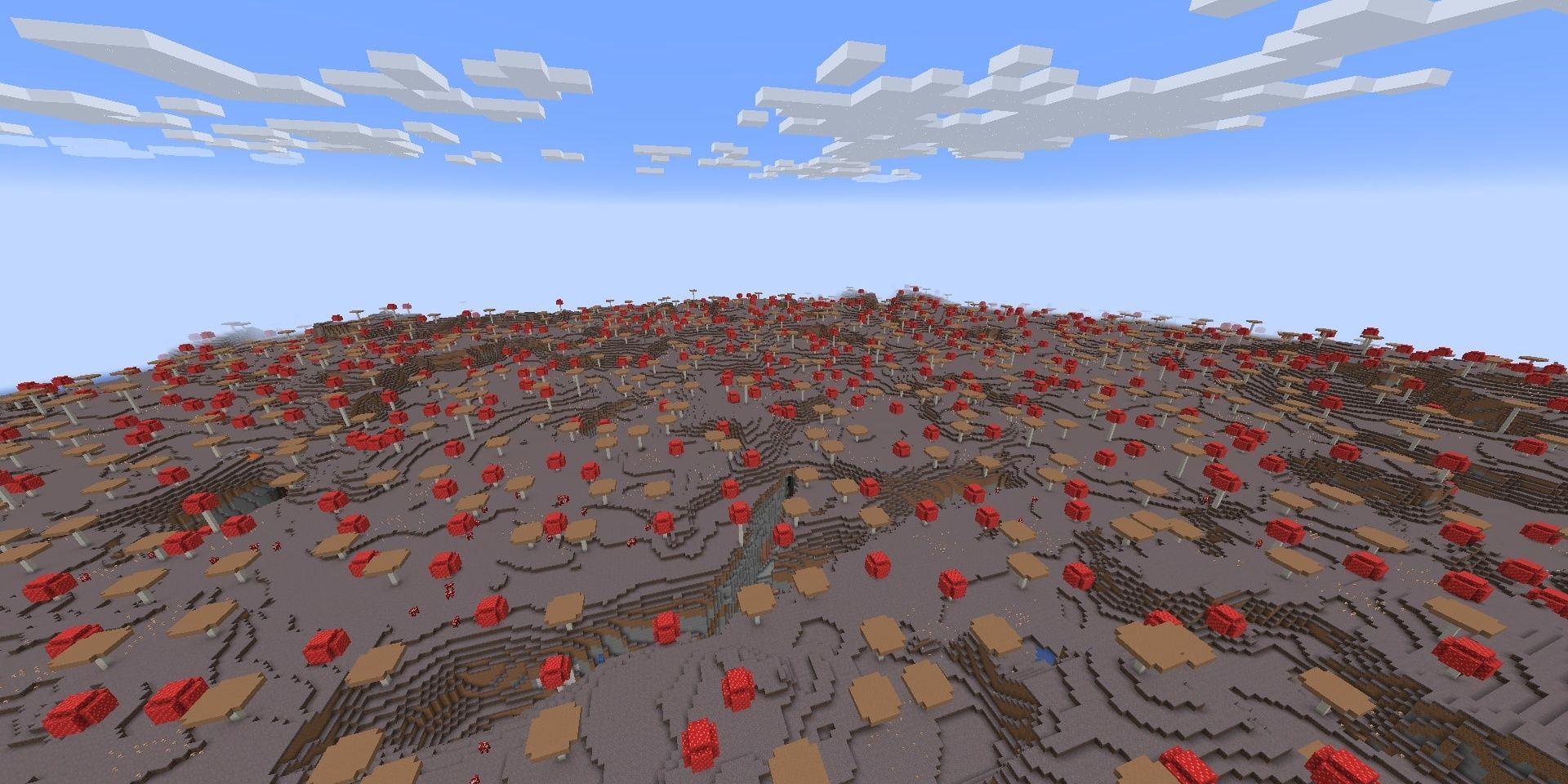 Massive mooshroom island in Minecraft