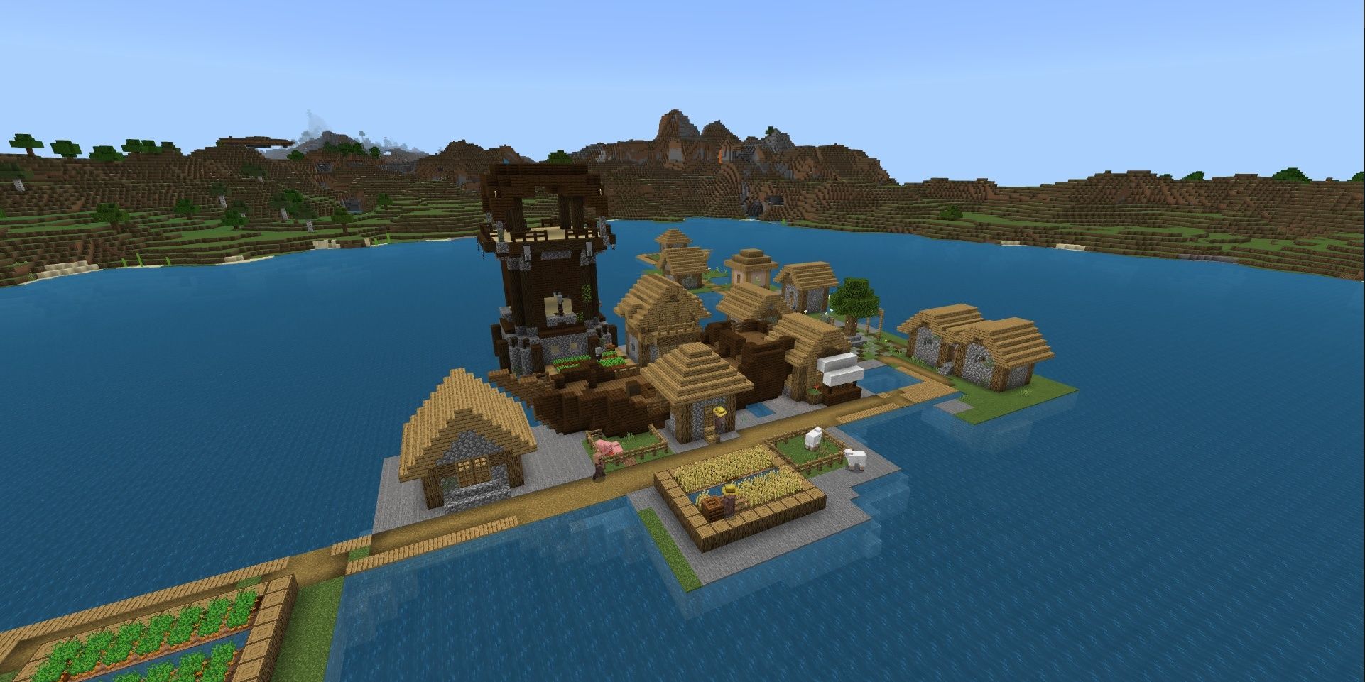 A village in Minecraft