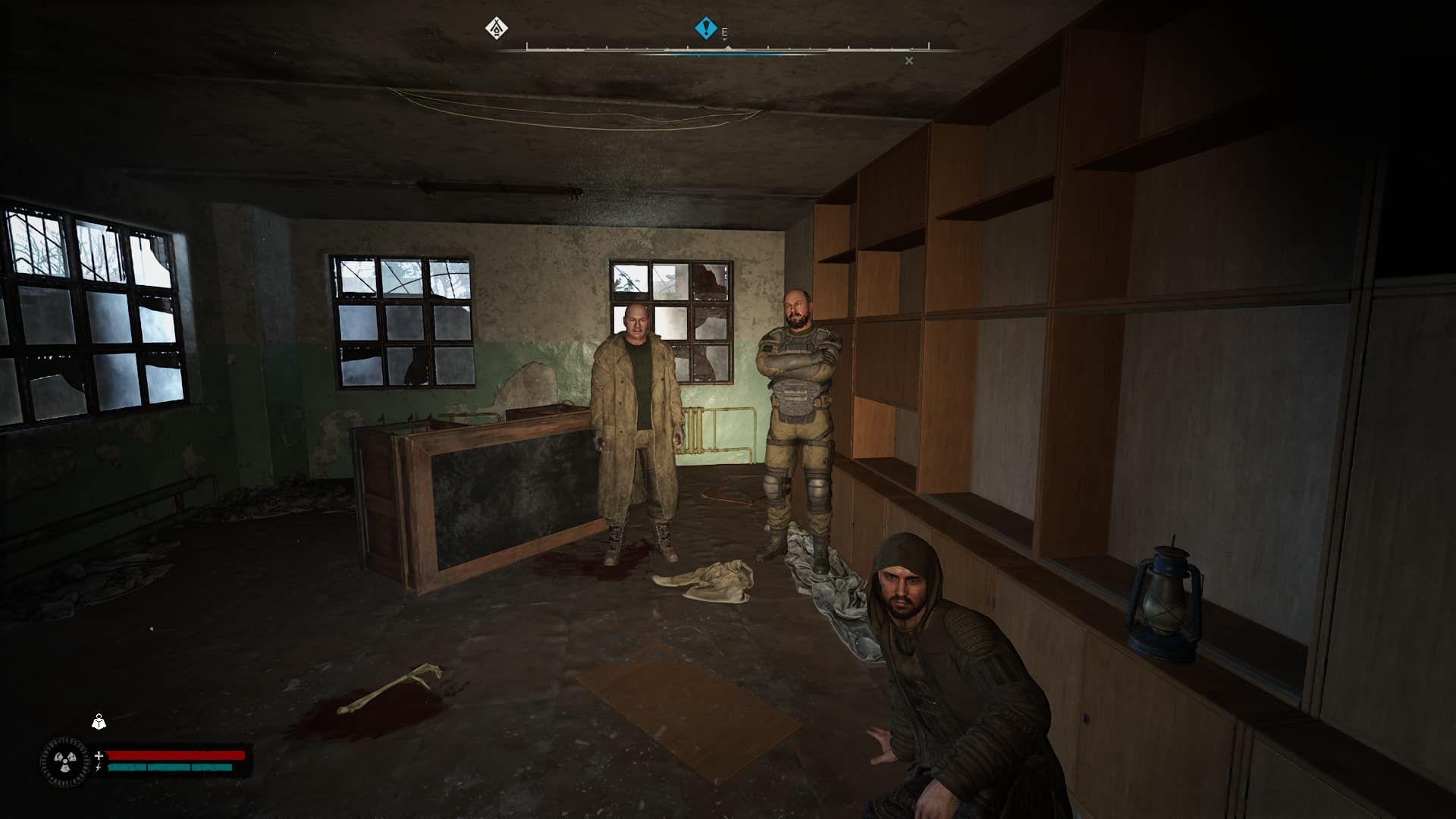 Beard and Sultan in the Three Captains quest aftermath in Stalker 2