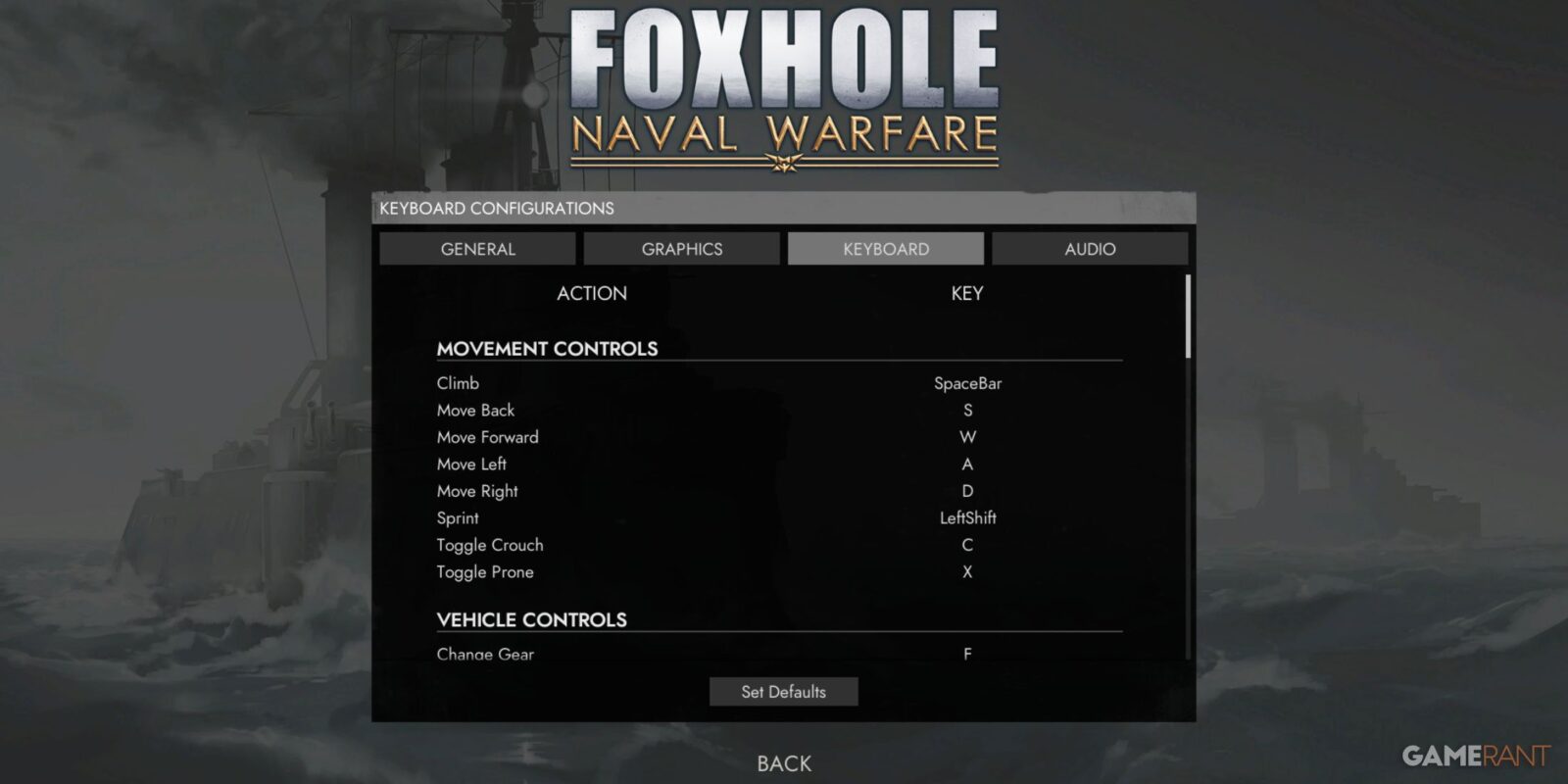 Most Important Hotkeys In Foxhole