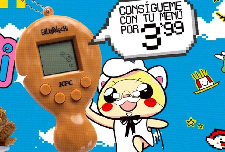 After 18 months, I've finally found a daft handheld that rivals the Tetris Mcnugget - a drumstick KFC Tamagotchi that's hungry for chicken