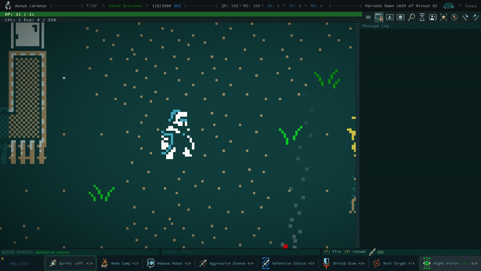 True Kin Praetorian sprite in Caves of Qud