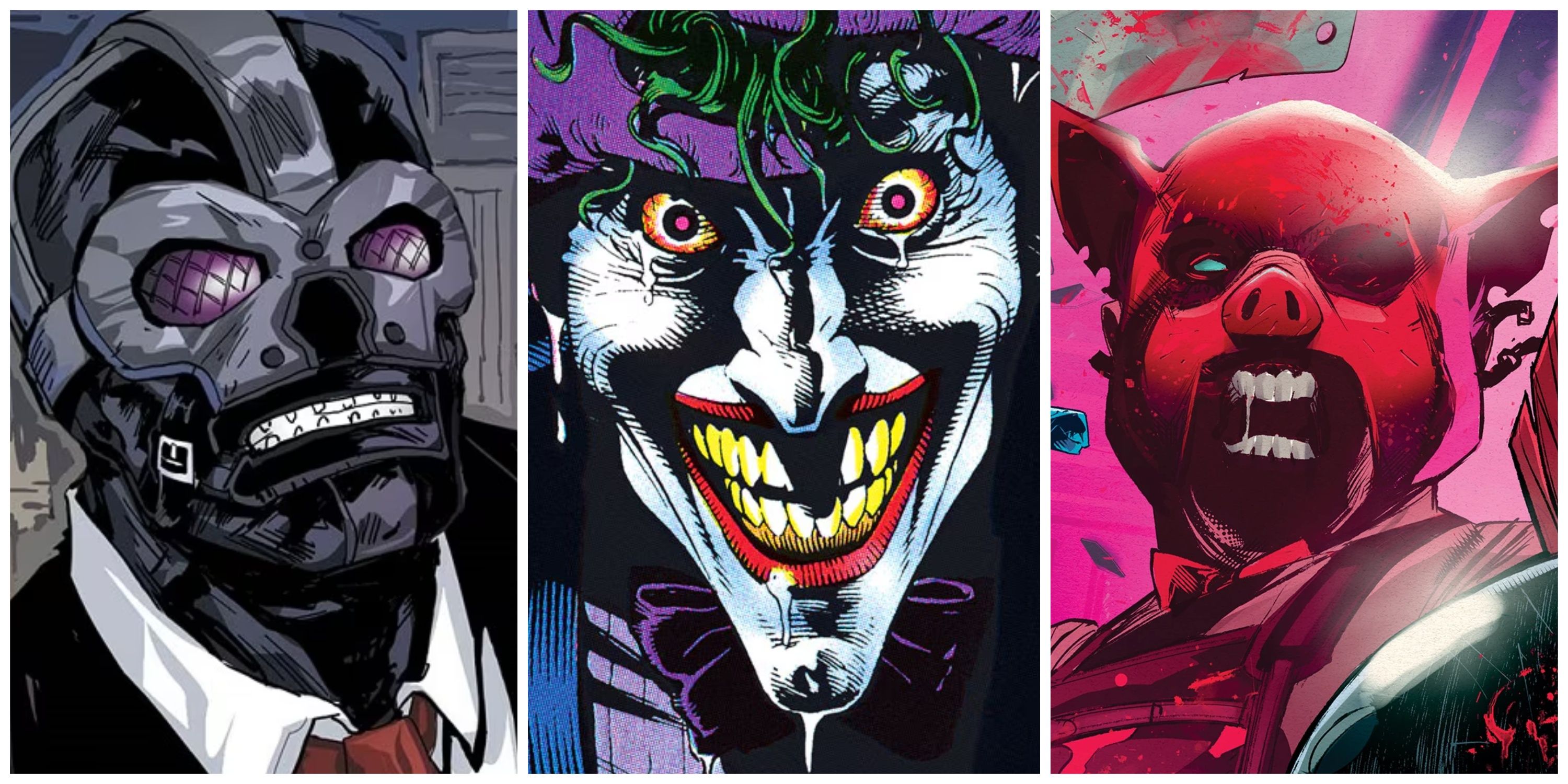 black mask, joker, professor pyg