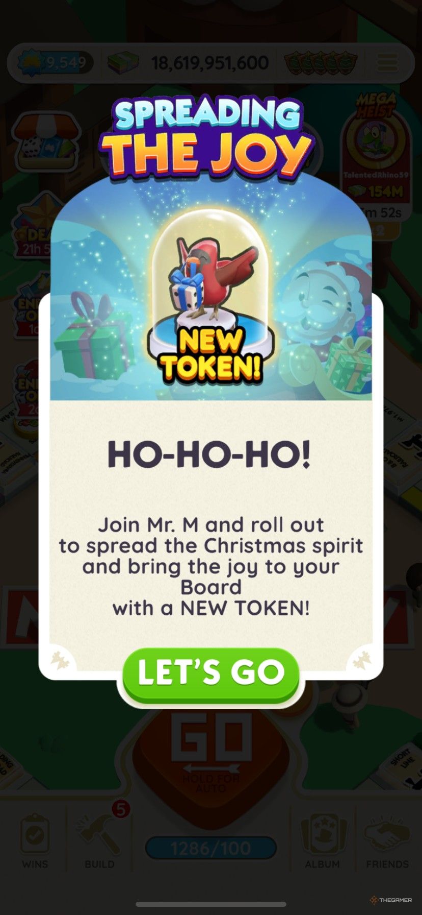 A new token available in the Spreading the Joy event in Monopoly Go.