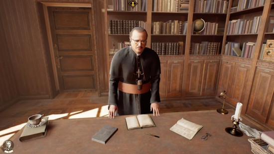 Antonio at his desk in Indiana Jones and the Great Circle.