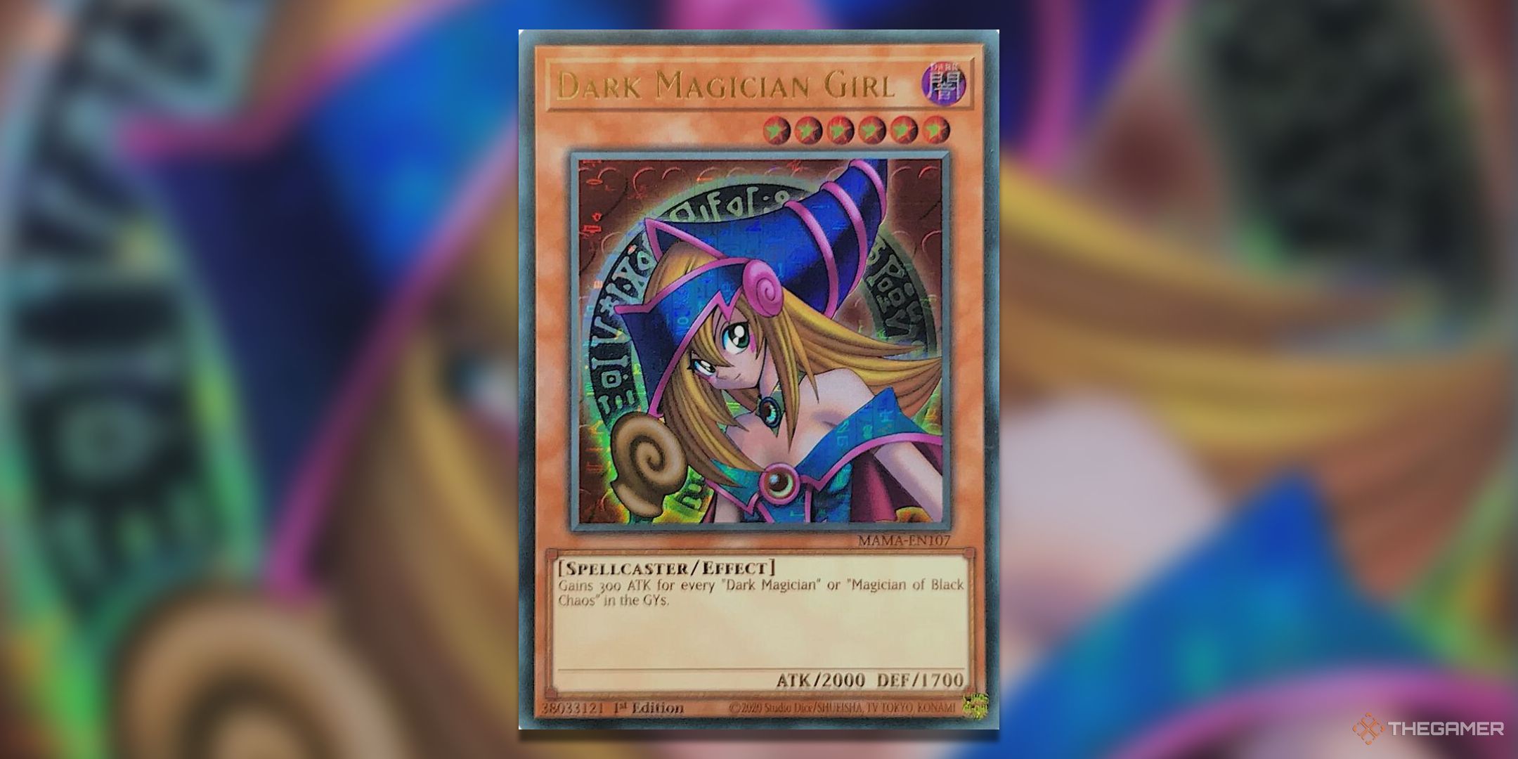 Ultra Pharaoh's Rare Dark Magician Girl Yu-Gi-Oh! TCG Card Art.