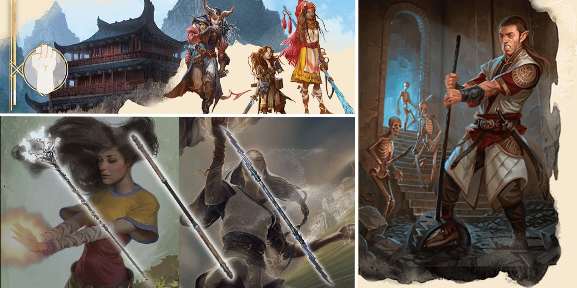 Image collague showing the Staff Of Striking in Dungeons & Dragons.