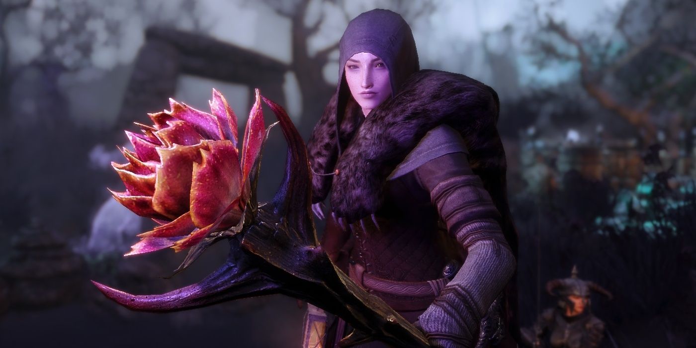 Mage Wielding The Sanguine Rose