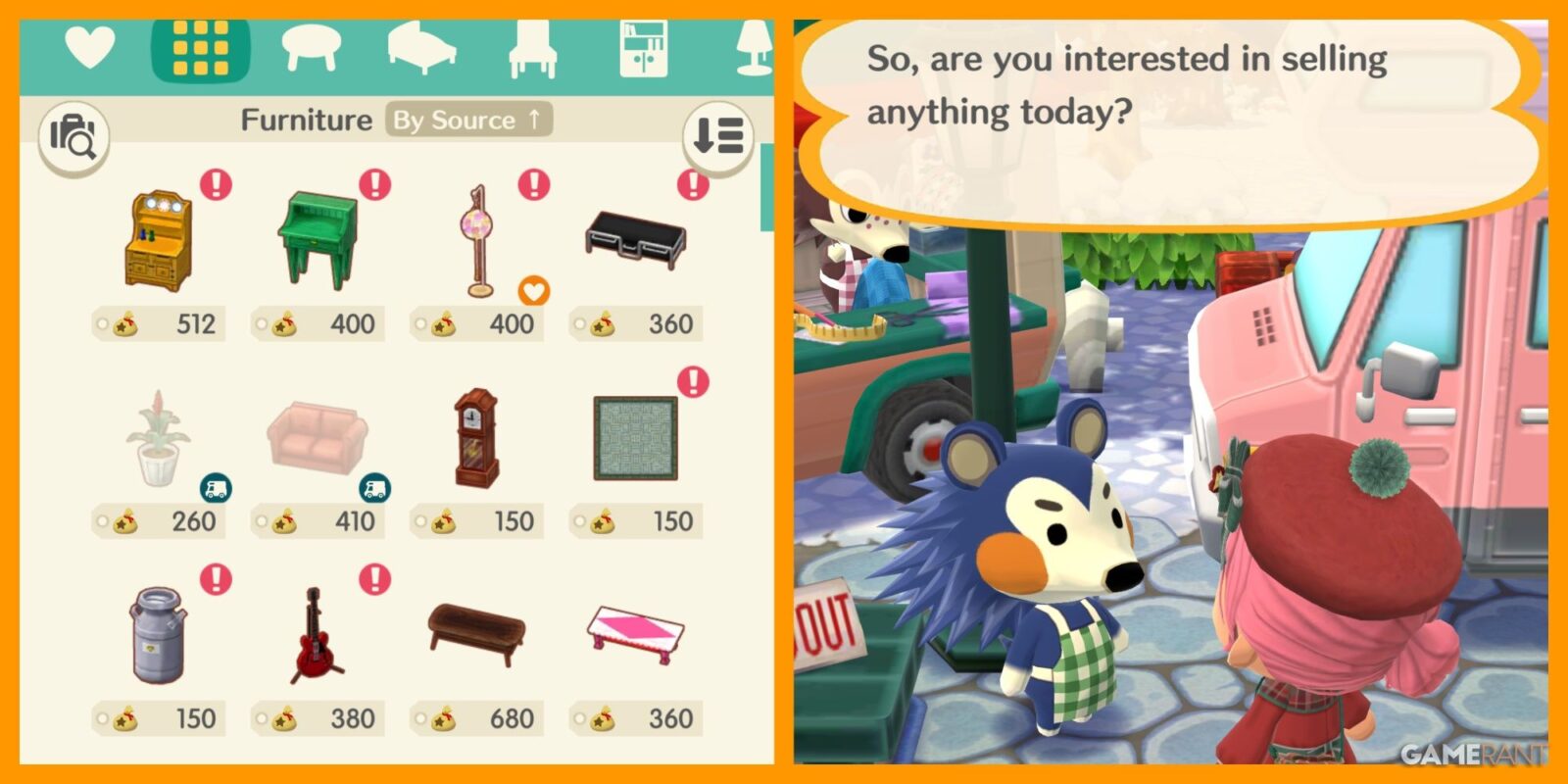 How to Sell Items in Animal Crossing: Pocket Camp Complete