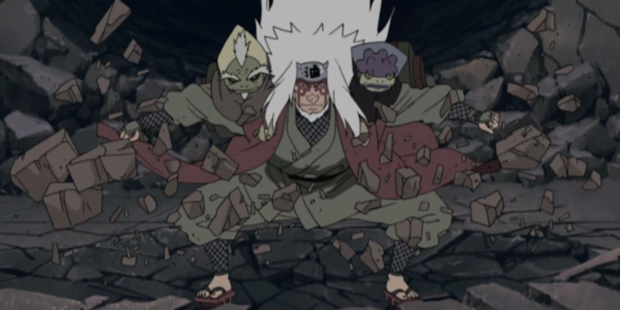 Jiraiya enters Sage Mode in order to fight Pain.