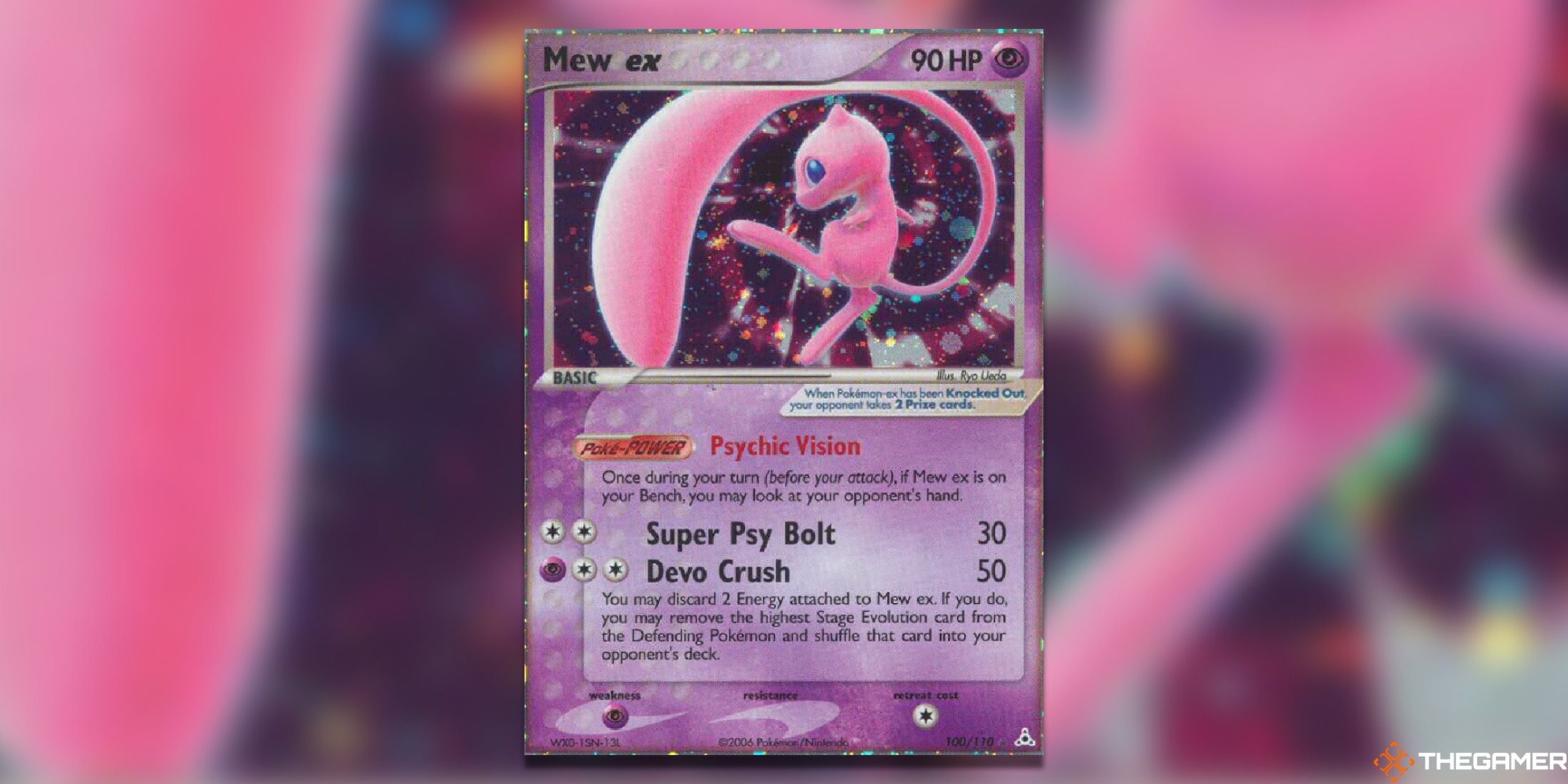 The Mew EX from Holon Phantoms in the Pokemon TCG.