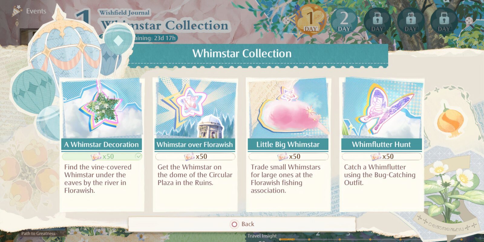 Wishfield Journal Event Day 1 Guide (Whimstar Collection)