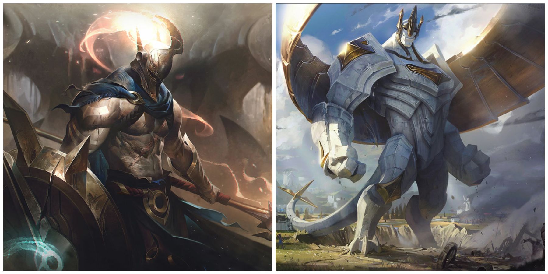 Pantheon & Galio Arriving On The Battlefield