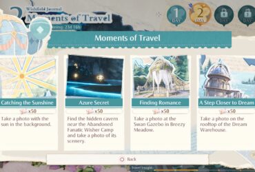 Wishfield Journal Event Day 2 Guide (Moments of Travel)