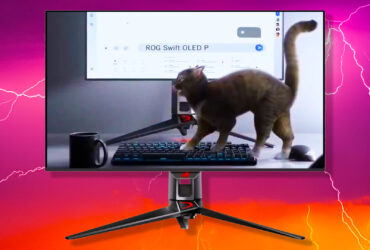 Asus ROG just teased a new 27-inch 4K OLED gaming monitor, with a cat