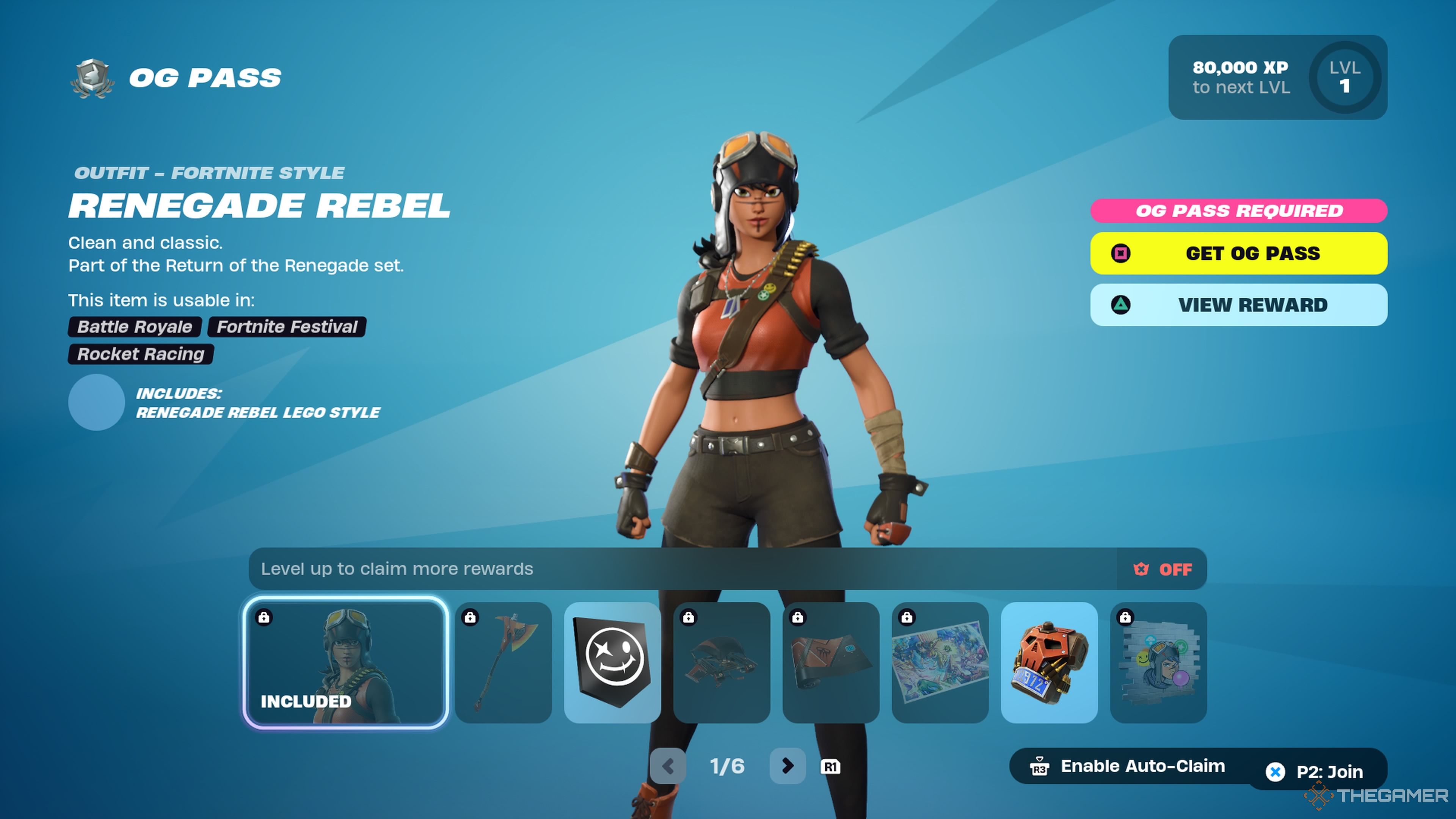 Fortnite OG Chapter 1 Season 1 Battle Pass page one.