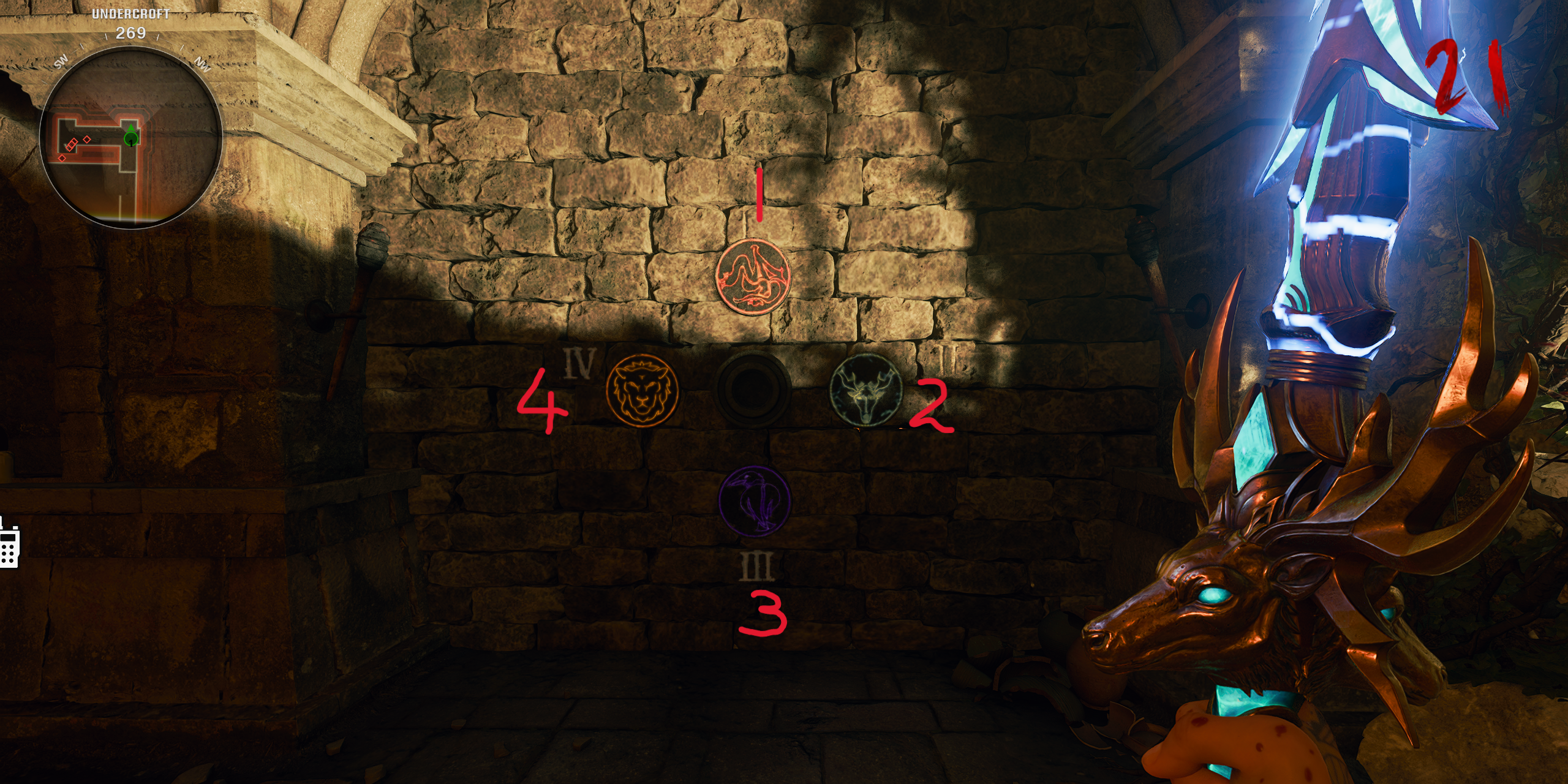 the sword sigils on the wall