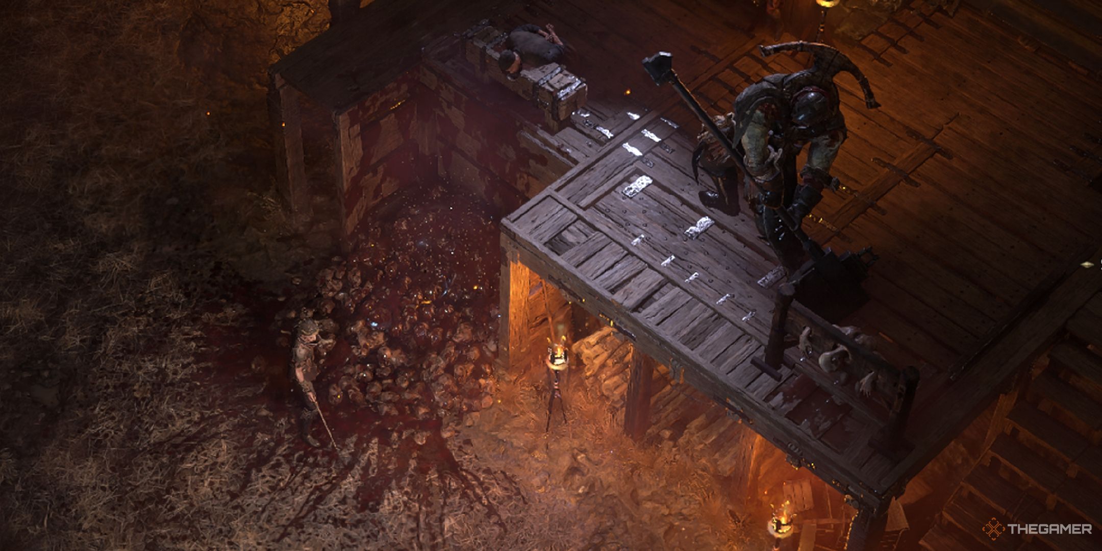 A player standing near the Executioner in Path of Exile 2.