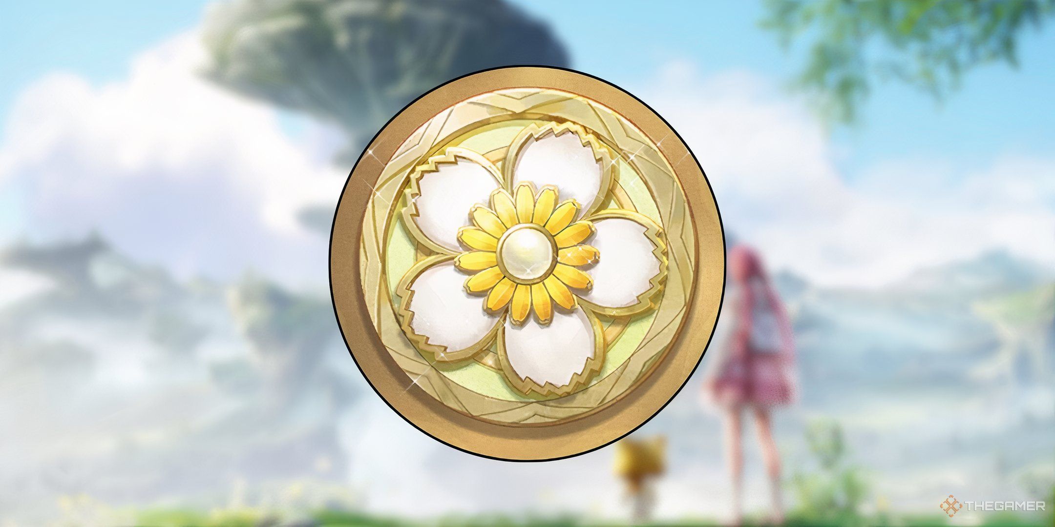 A stylist rank logo in front of a blurred background of Nikki and Momo in Infinity Nikki.