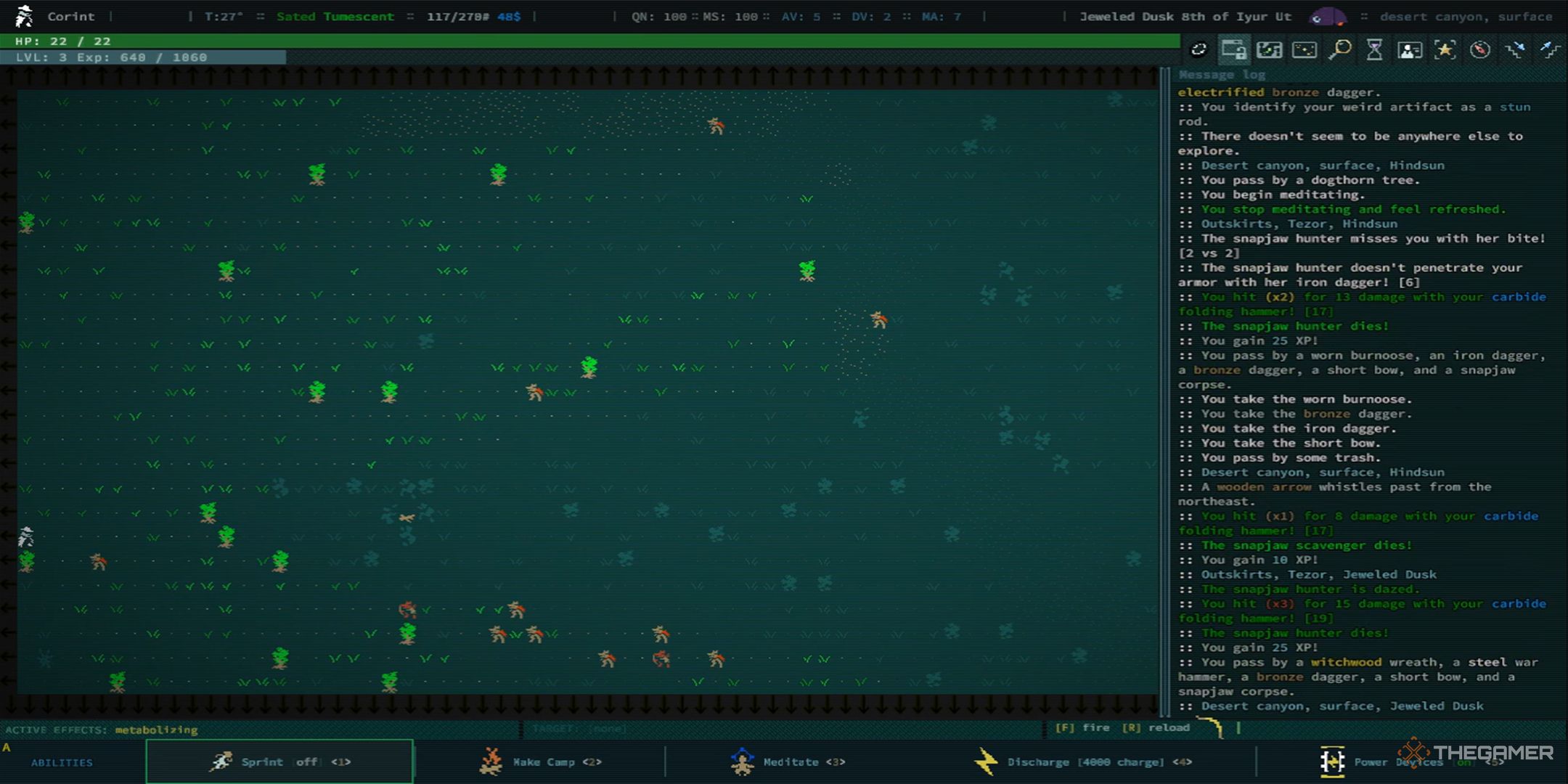 A group of wild snapjaws in Caves of Qud.