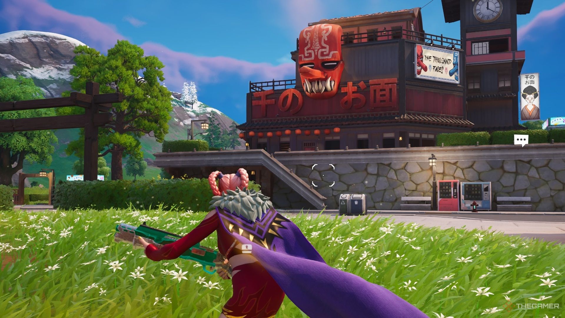 A big mask located at Masked Meadows in Fortnite Chapter 6 Season 1.