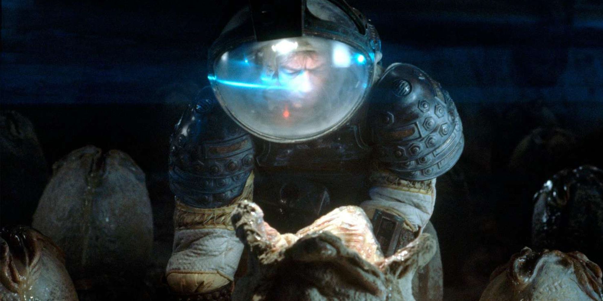 Alien: Members of the Nostromo crew discover alien eggs.