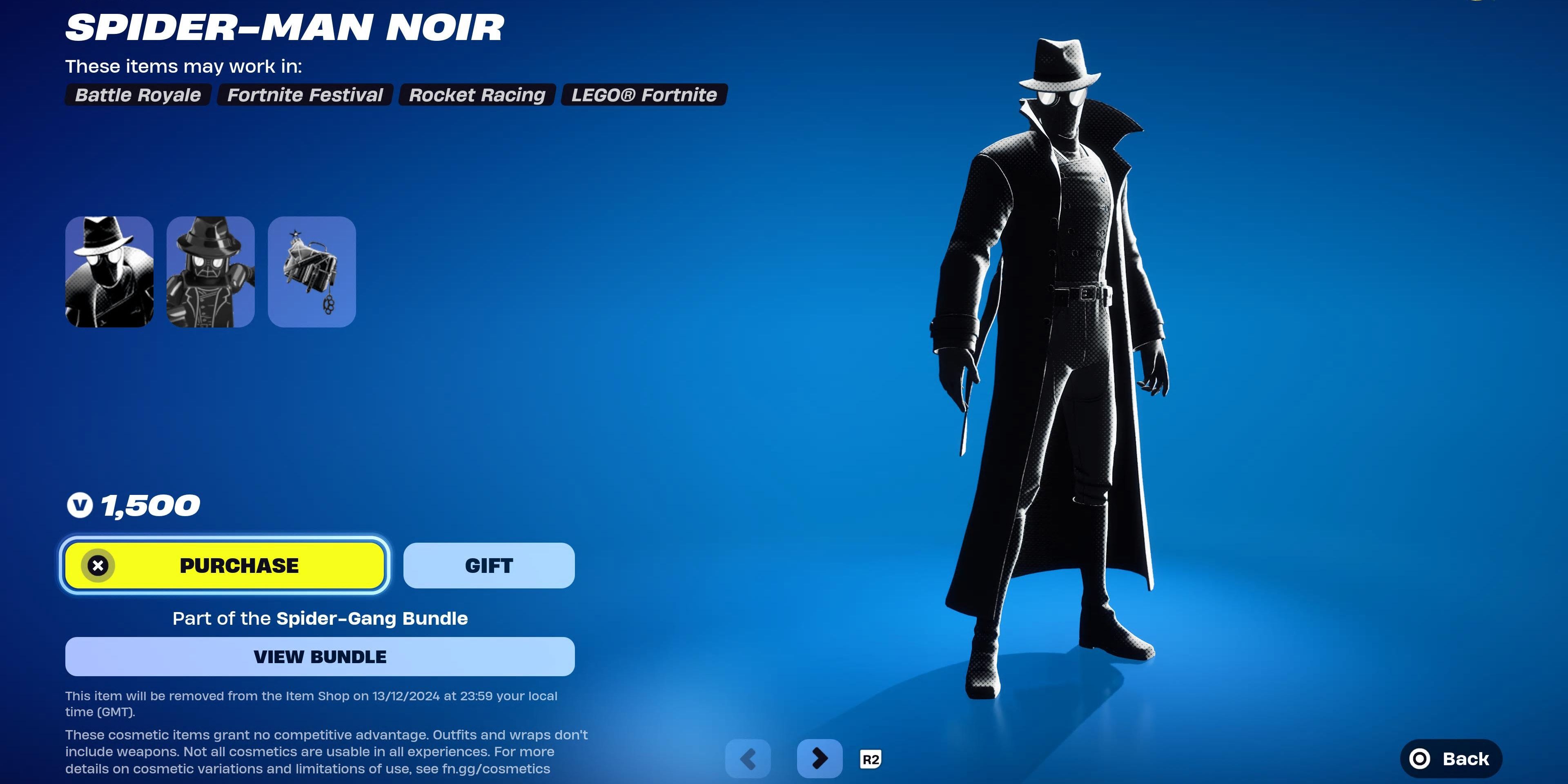 spider-man noir skin