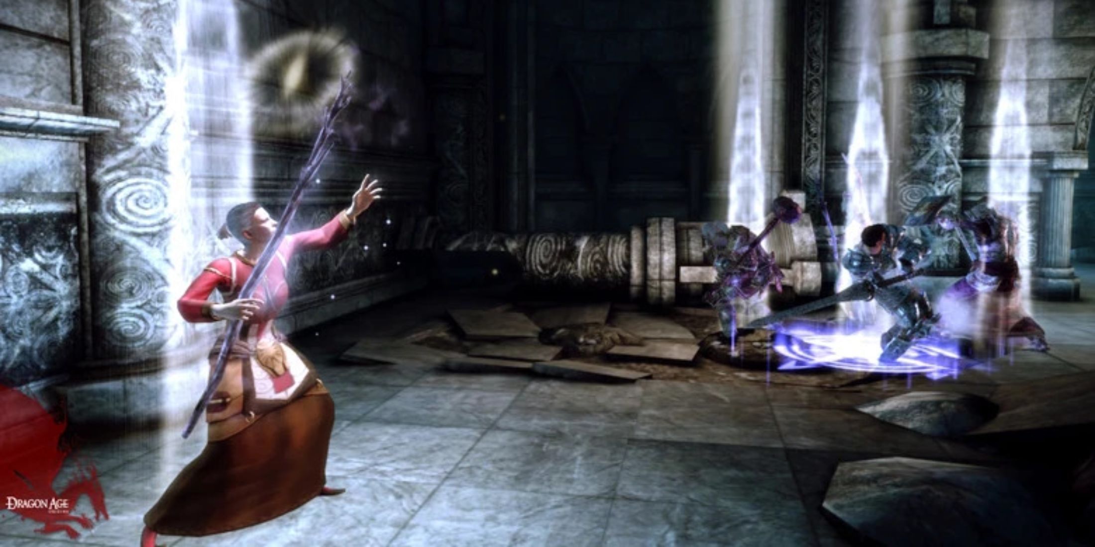 An image of the Mass Rejuvenation skill being used in Dragon Age Origins