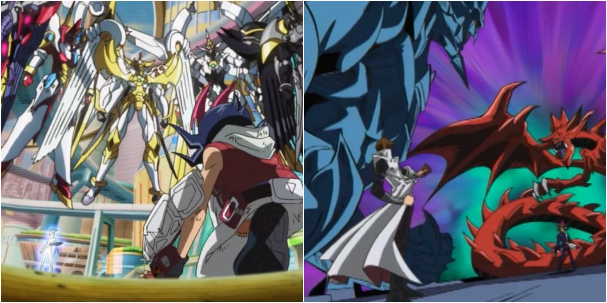 Yuya and Kaiba dueling