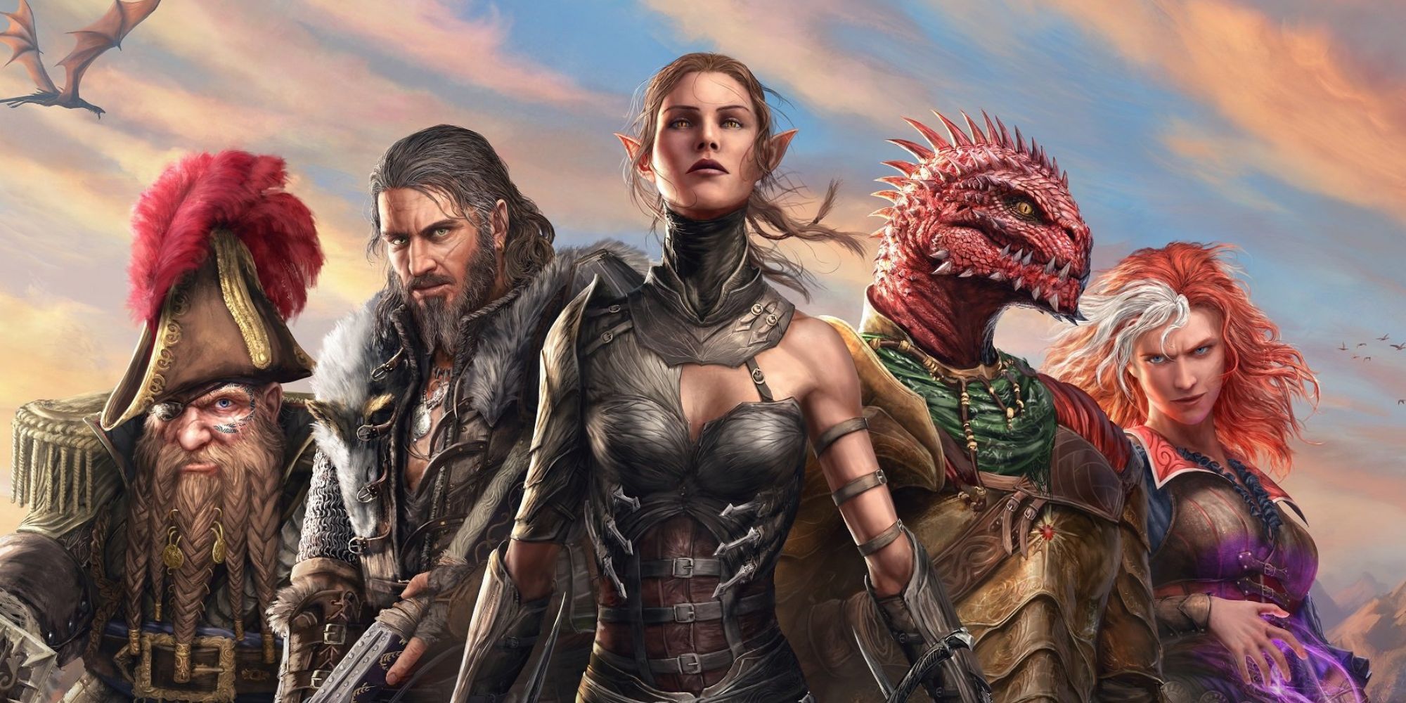 Divinity Original Sin 2 artwork featuring multiple characters.