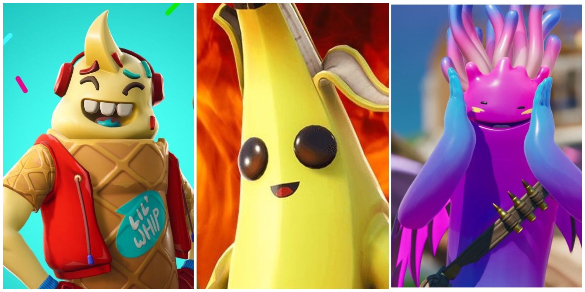 Fortnite Cutest Skins Split Image