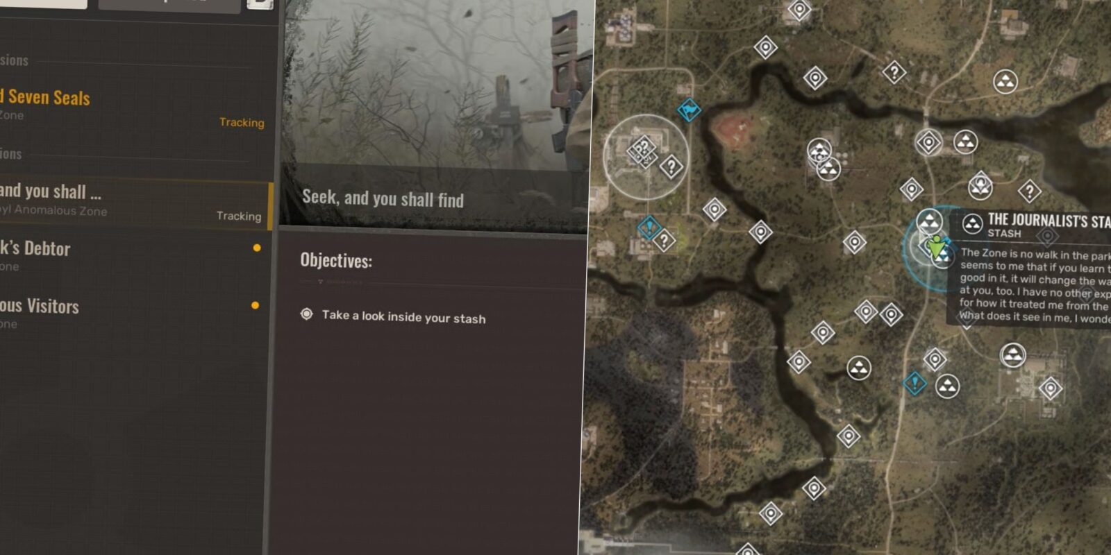 All Journalist's Stash Locations in Seek, And You Shall Find Mission