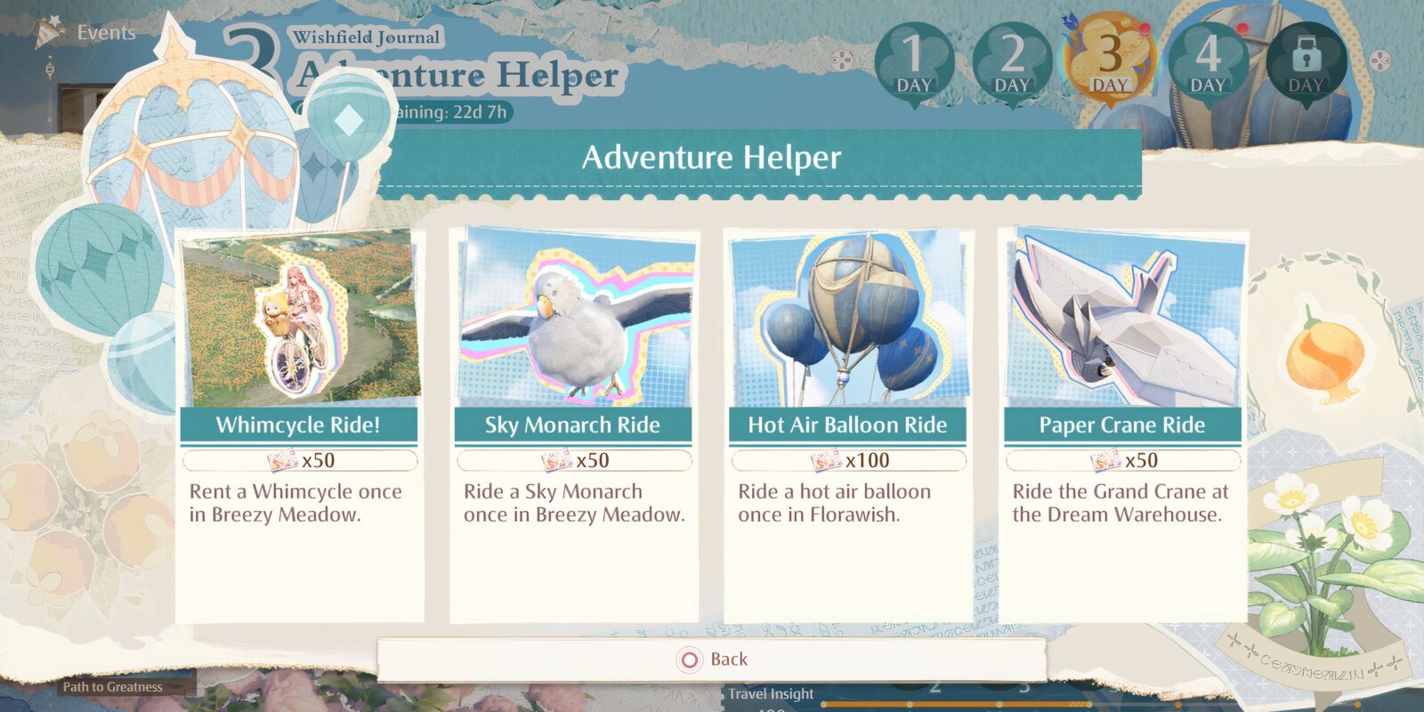 Wishfield Journal Event Day 3 Guide (Adventure Helper)