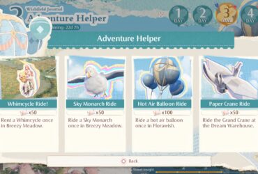 Wishfield Journal Event Day 3 Guide (Adventure Helper)