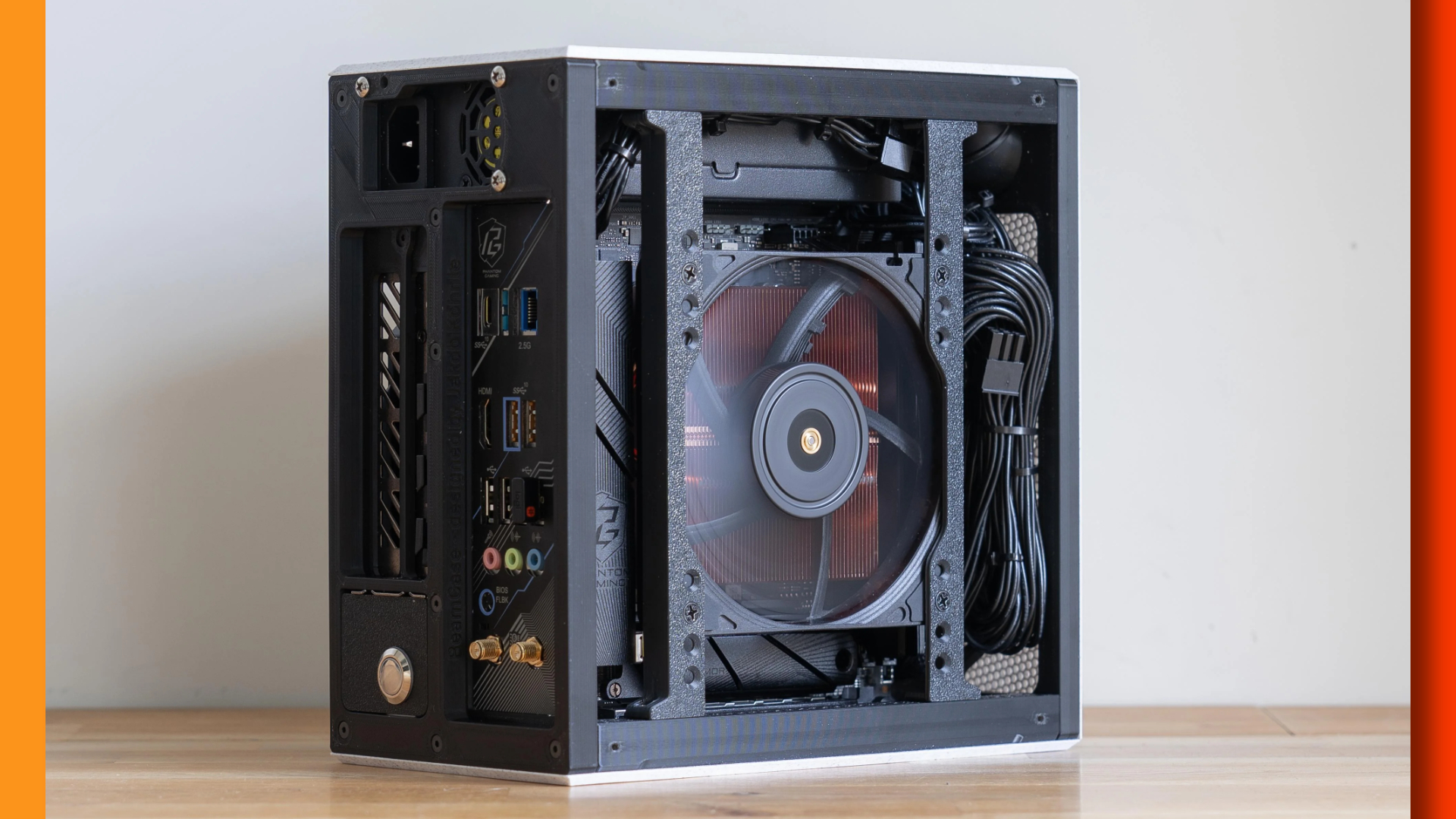 3D printed gaming PC with visible components