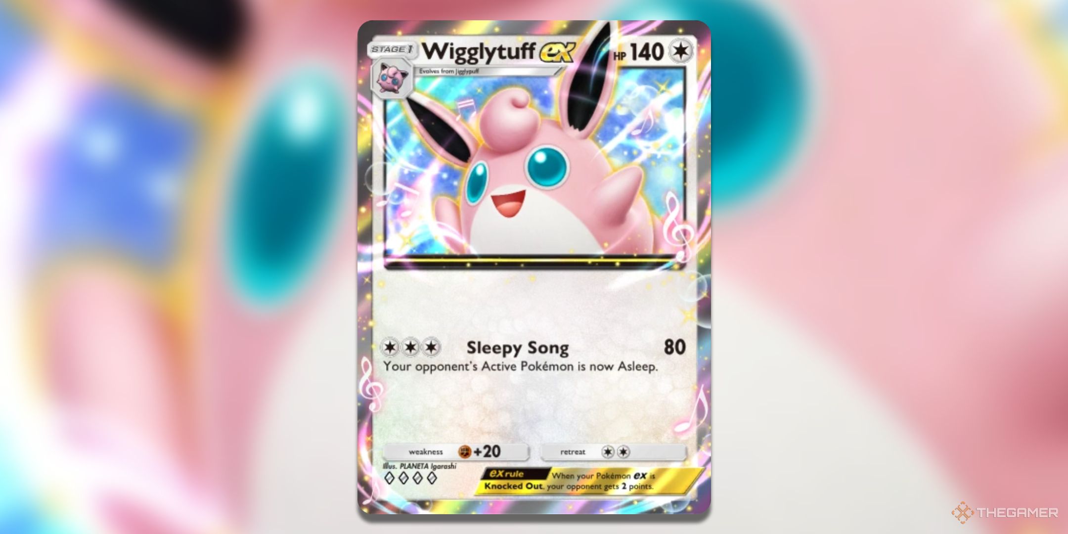 Wigglytuff ex Pokemon TCG Pocket Card Art.