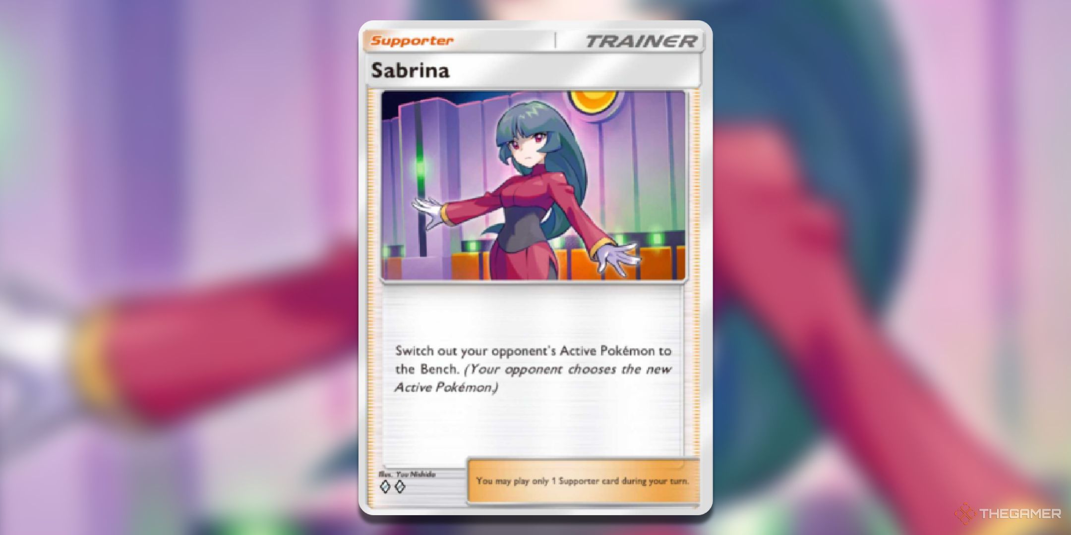 Sabrina Pokemon TCG Pocket Card Art.