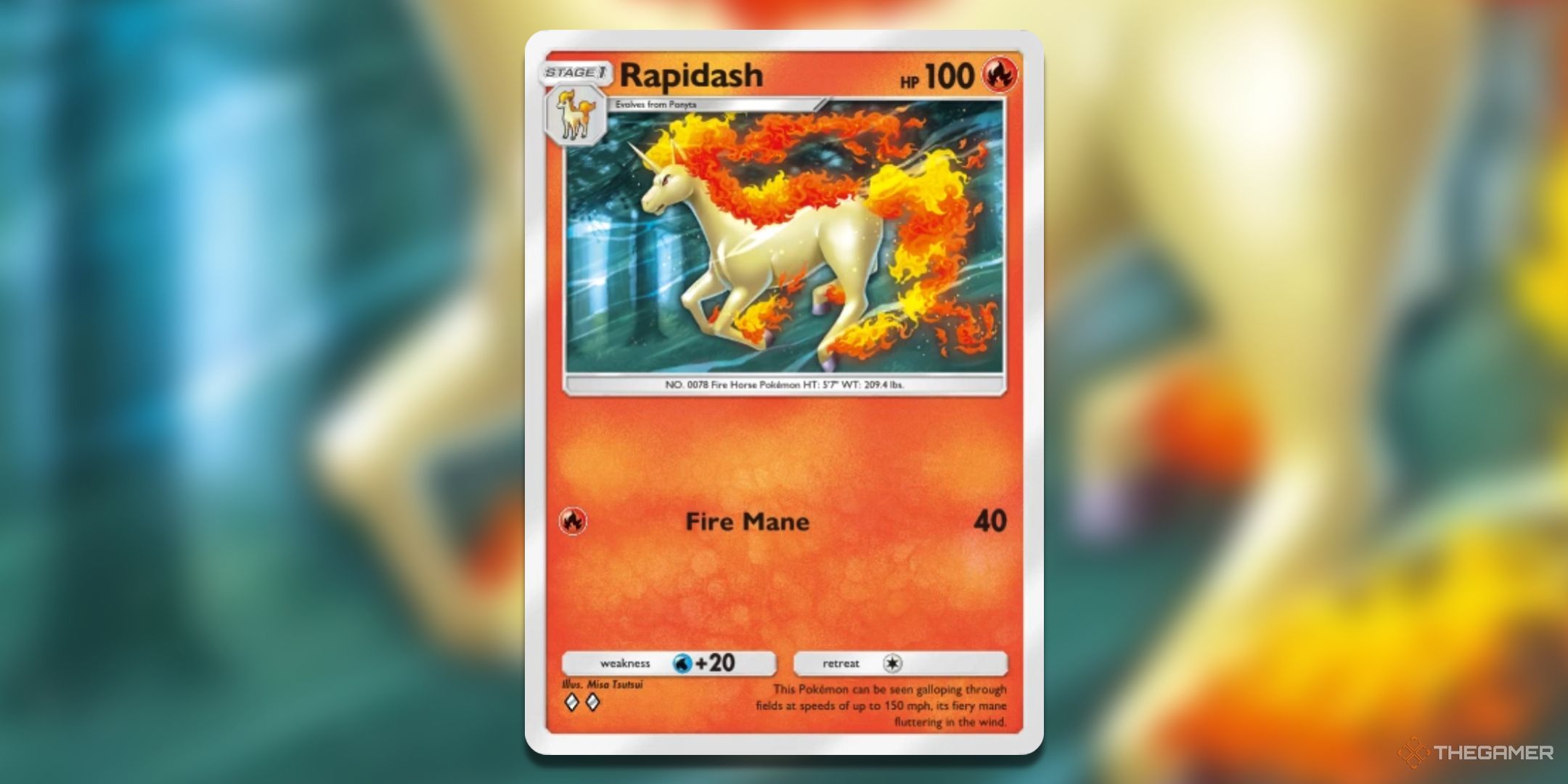 Rapidash Pokemon TCG Pocket Card Art.