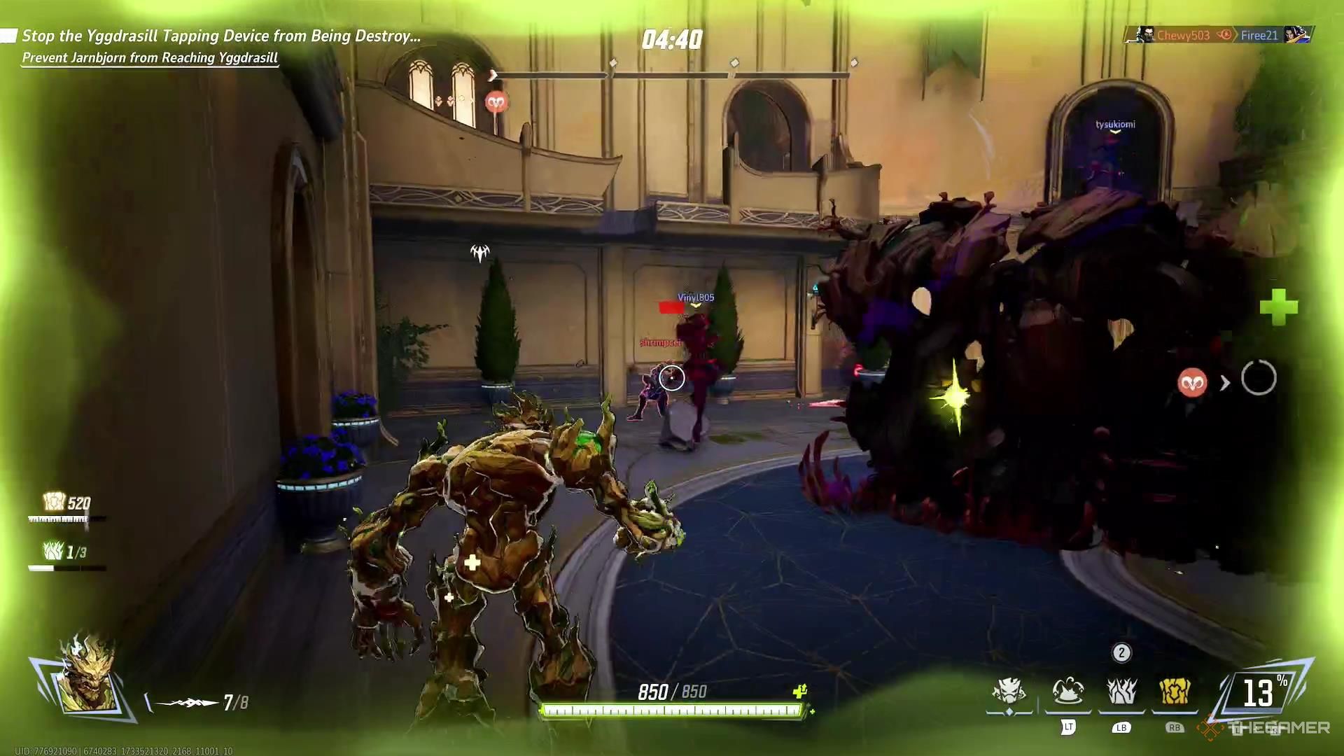 Groot uses his Ironwood Wall for defense in Marvel Rivals.