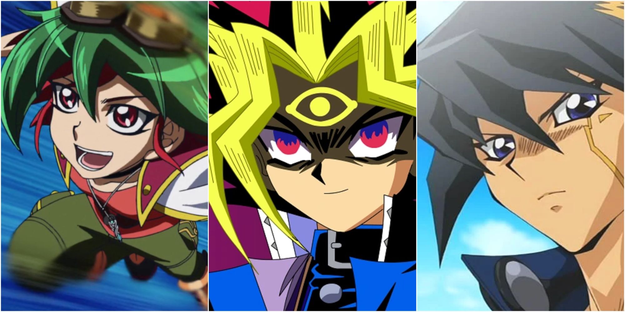 Yuya, Yugi, and Yusei