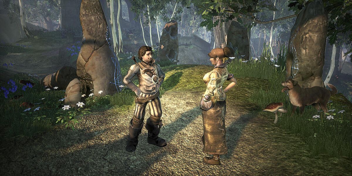 Fable 2's protagonist tries to impress a girl.