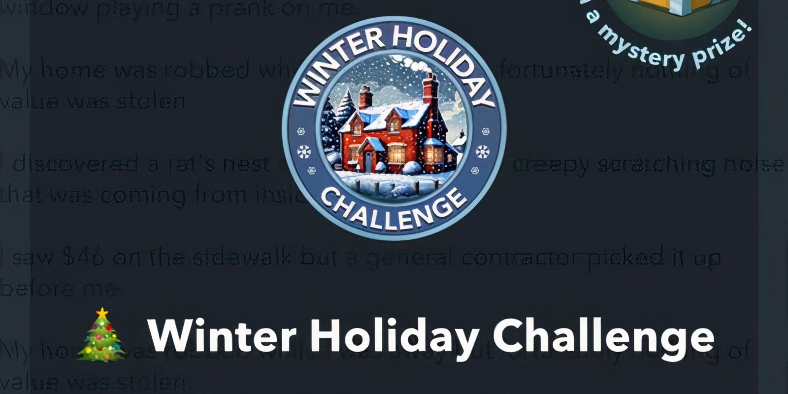 How to Complete the Winter Holiday Challenge